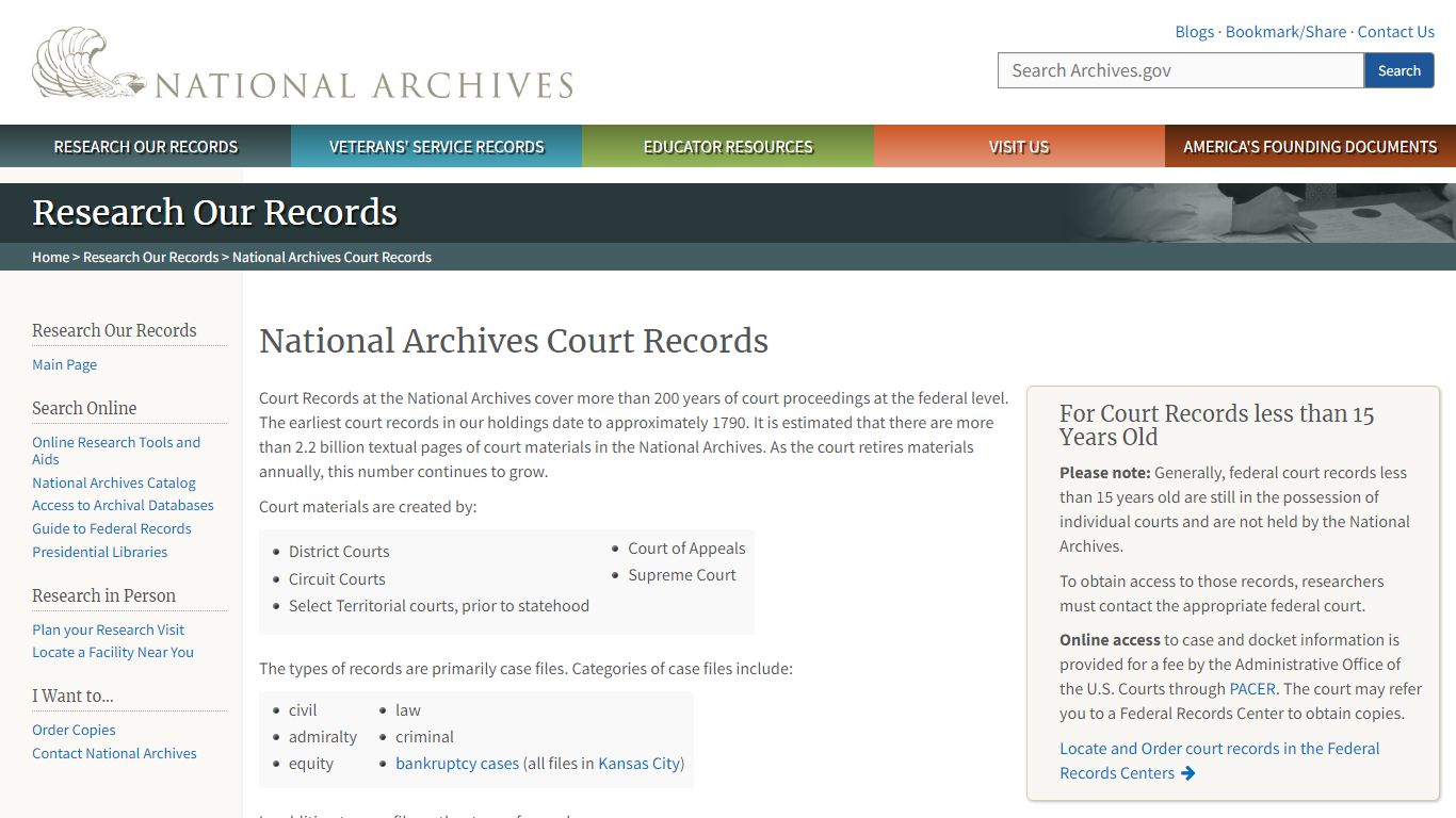 National Archives Court Records | National Archives